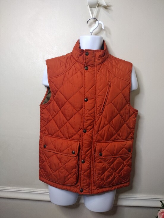 Lands' End Other - Lands' End Men's Quilted Orange Lightweight Layering Vest